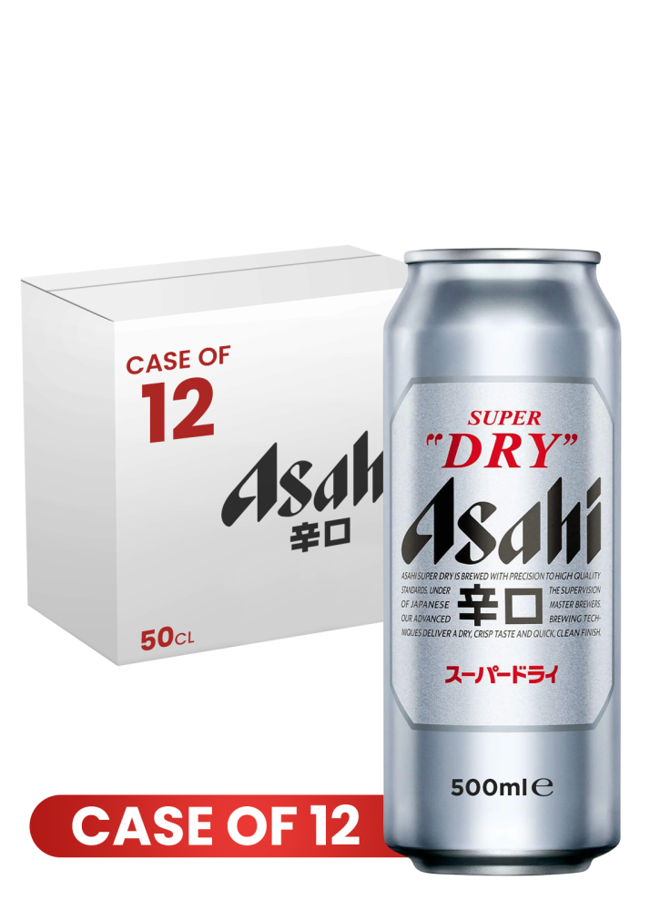 Asahi Super Dry Can 50 Cl. X 12 Case