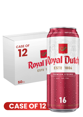 Royal Dutch Premium Strong Beer 16% Can 50CL X 12 Case