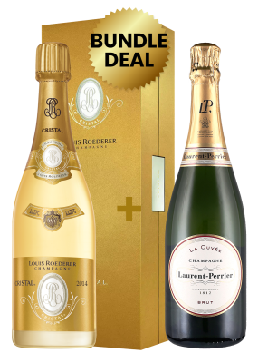 1 Btl Louis Roederer Cristal 75 Cl & Get 1 Btl Laurent Perrier La Cuvee Brut 75Cl Free